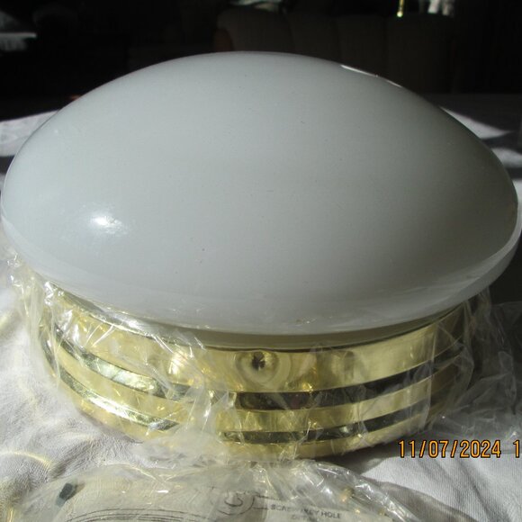 9" 1-Light POLISHED BRASS Ceiling LIGHT FIXTURE 100W KICHLER NEW K208 - Picture 1 of 5
